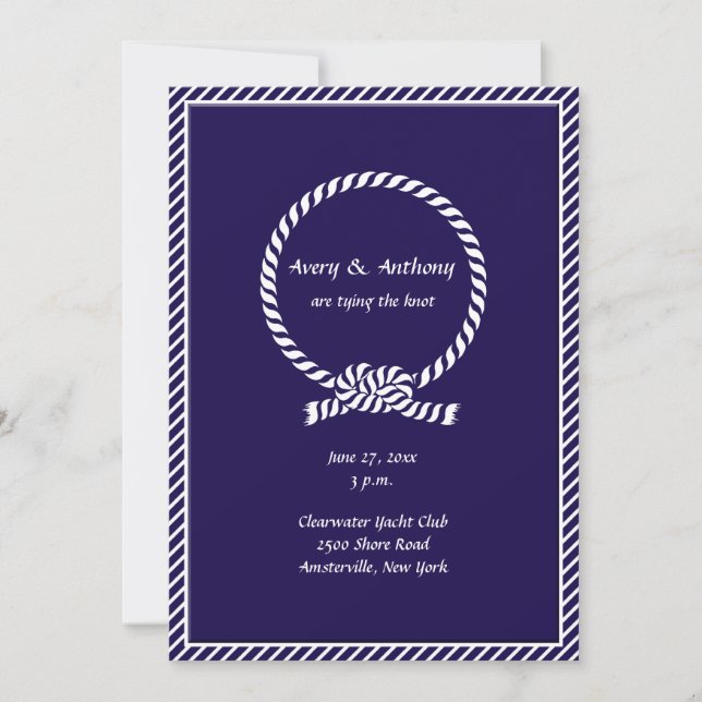 Die Bindung der KNOT-Hochzeitseinladung Einladung (Vorderseite)