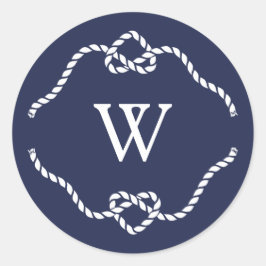 Die Bindung der Knotkalligraphie-Monogramm Runder Aufkleber