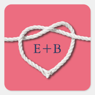 Die Bindung der Korallenklemme Quadratischer Aufkleber