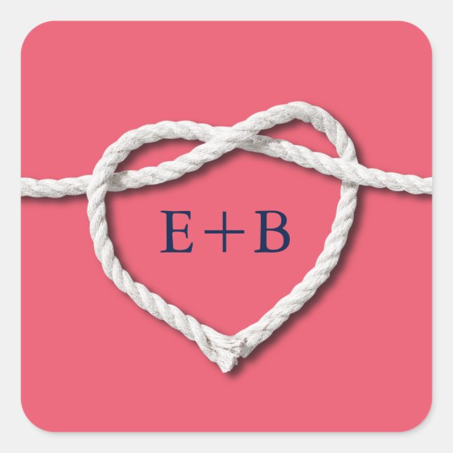 Die Bindung der Korallenklemme Quadratischer Aufkleber (Vorderseite)