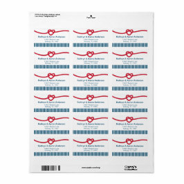 Die Bindung der nicht-autischen Rücksendeadresse Adressaufkleber