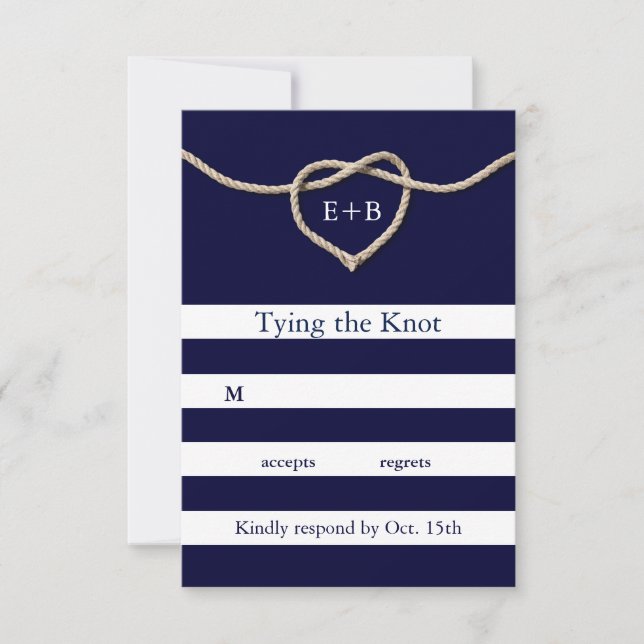 Die Bindung der UAWG der Knot-Marine RSVP Karte (Vorderseite)
