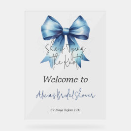 Die Bindung des Blauen Brautparty des Knotens Acrylschild