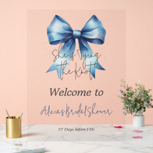 Die Bindung des Blauen Brautparty des Knotens Acrylschild