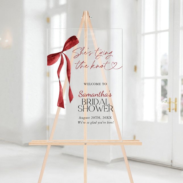 Die Bindung des Brautparty "KNOW BOW" Acrylschild (Von Creator hochgeladen)