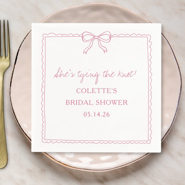 Die Bindung des handgezeichneten Brautparty des Kn Serviette (Von Creator hochgeladen)