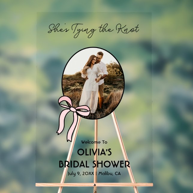 Die Bindung des Knot-Brautparty Begrüßungszeichen  Acrylschild (Neutral)