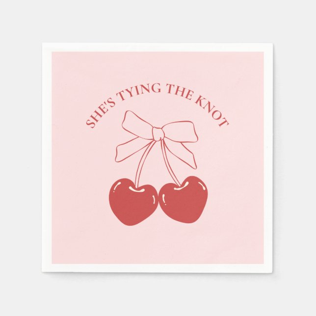 Die Bindung des Knot-Pink-Coquette-Papiers Napkins Serviette (Vorderseite)