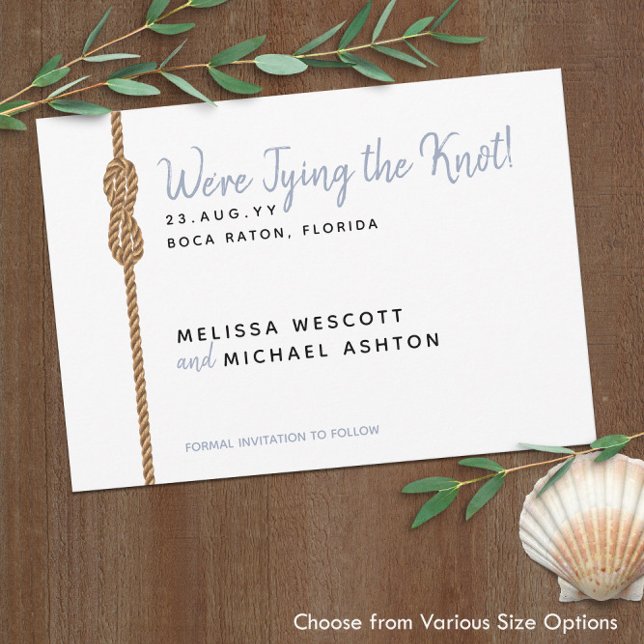 🌊 die Bindung des Knot Simple Nautical Save the D Date (🌊 Tying the Knot Simple Nautical Save the Date
)