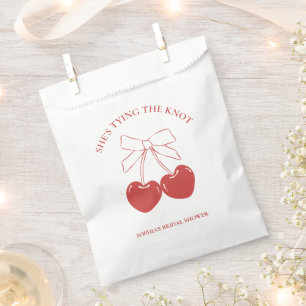 Die Bindung des Knotens Coquette Soft Girl Cherry  Geschenktütchen