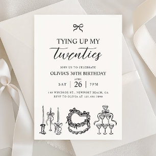 Die Bindung meines zwanzigsten Coquette Bow 30. Ge Einladung