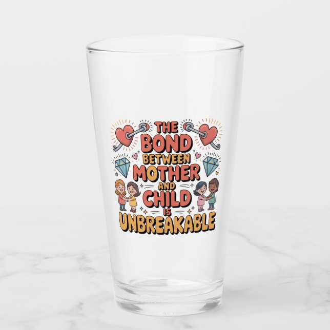 Die Bindung zwischen Mutter und Kind ist unzerbrec Glas (Vorderseite)