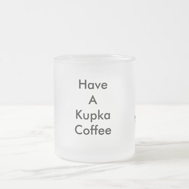 Die binge-Medien Kupka Kaffee-Tasse Mattglastasse (Mittel)