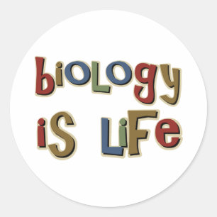 Die Biologie ist der lebendige Funny Pub Runder Aufkleber