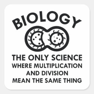 Die Biologie ist in meinen Genen Quadratischer Aufkleber