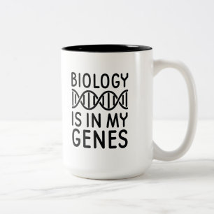 Die Biologie ist in meinen Genen Zweifarbige Tasse