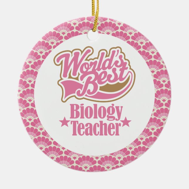 Die Biologie-Lehrer-Geschenk-Verzierung der Welt Keramikornament (Vorne)