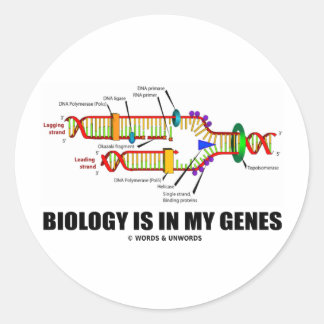 Die Biologie steckt in meinen Genen (DNA-Replikati Runder Aufkleber