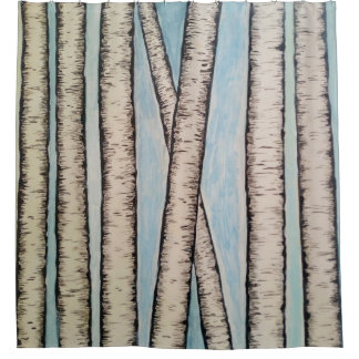 Die Birken Duschvorhang