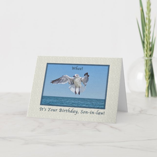 Die Birthday Card des Schwiegerlings Gull Bird Karte (Vorderseite)