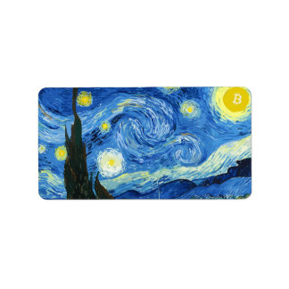 Die bitkoinische Nacht Adressaufkleber