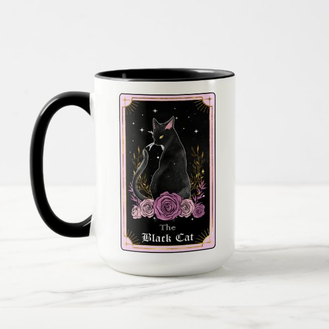 Die Black Cat Tarot Card Rosa Hexe Celestie Tasse (Links)