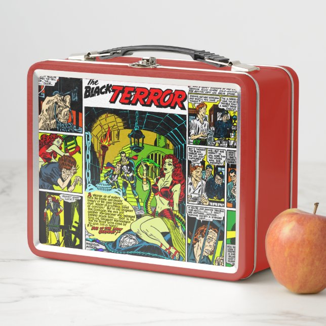 Die "Black Terror Lunchbox" der 1950er Jahre Metall Brotdose (Beispiel)