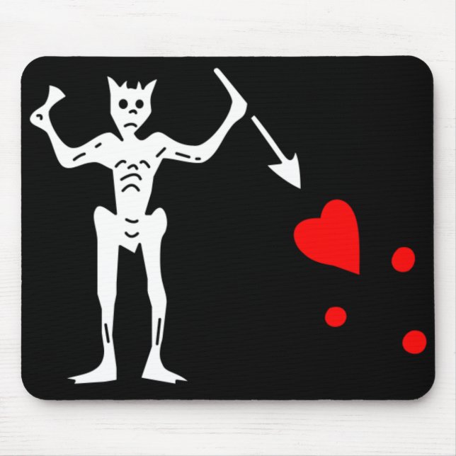 Die Blackbeard authentische Flagge Mousepad (Vorne)