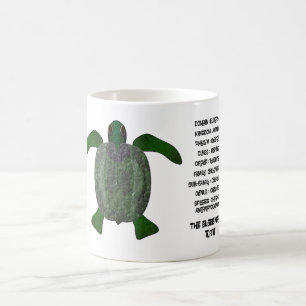 Die Blasenfolien-Schildkröte. (Chelonia anthropoce Kaffeetasse