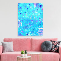 Die Blasenmaschine: Blaue abstrakte Kunst 