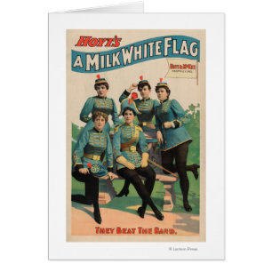 Die Blaskapelle "einer Milch-Flagge-" Frau