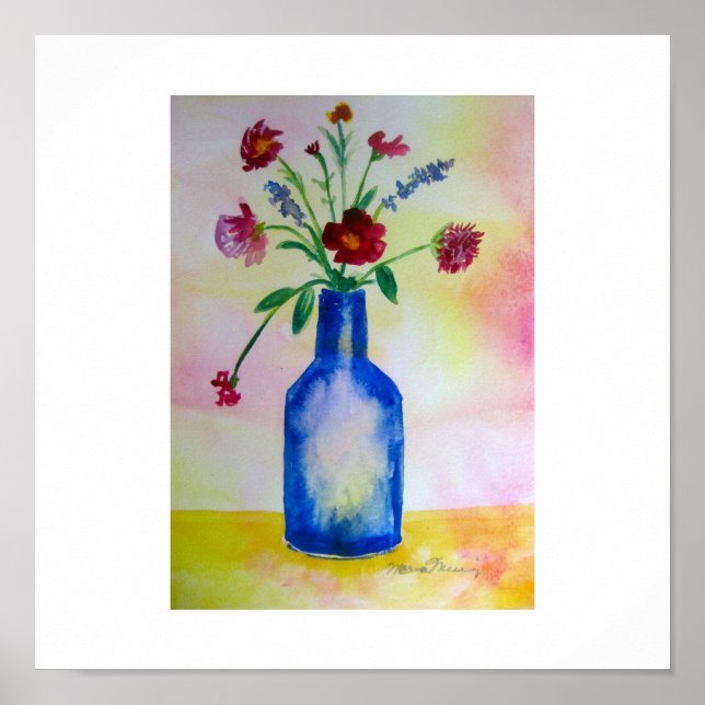 Die blaue Flasche - ein Plakat (Vorne)