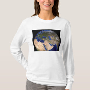 Die blaue folgende Generations-Marmorierungerde 2 T-Shirt