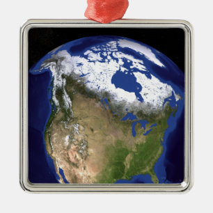 Die blaue folgende Generations-Marmorierungerde 5 Silbernes Ornament