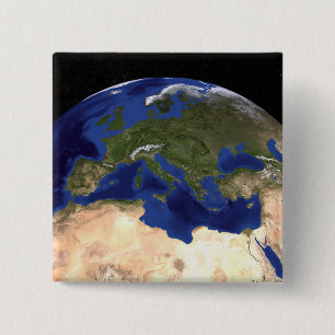 Die blaue folgende Generations-Marmorierungerde 7 Button