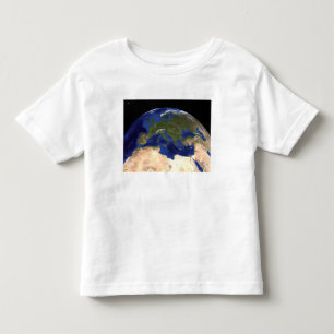Die blaue folgende Generations-Marmorierungerde 7 Kleinkind T-shirt