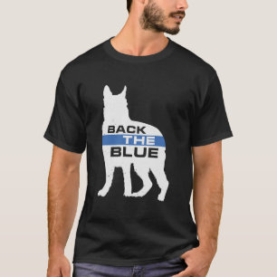 Die blaue K9-Deutsche Hirtenpolizei T-Shirt