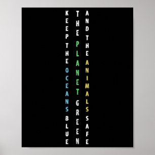 Die blaue Klippe des Ozeans behalten Poster