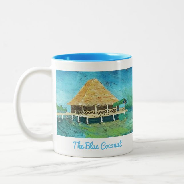 Die blaue Kokosnuss - Bocas Del Toro, Panama Tasse (Links)
