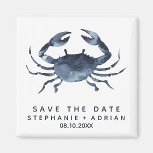 Die blaue Krabbe   Hochzeit Save the Date Favor Magnet