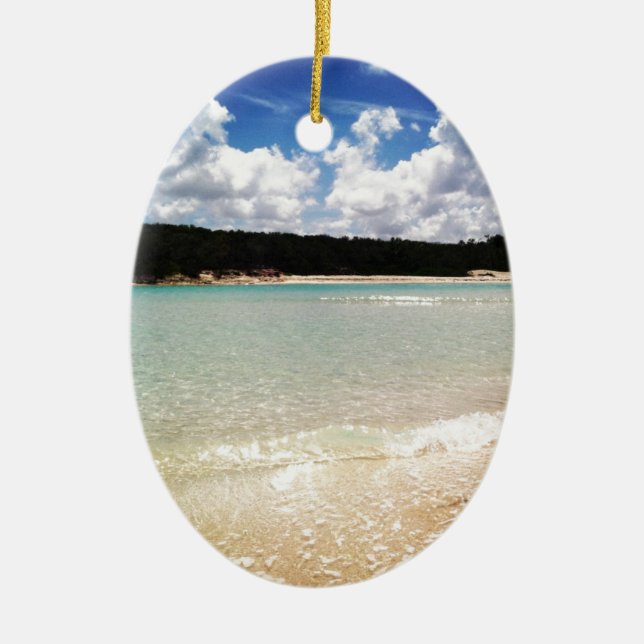 Die blaue Lagune Keramikornament (Vorne)