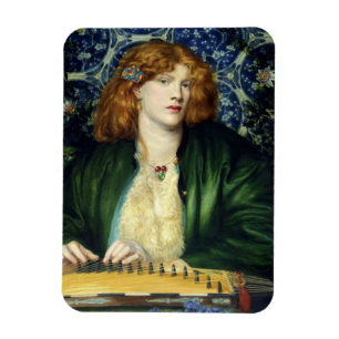 Die blaue Laube (von Dante Gabriel Rossetti) Magnet