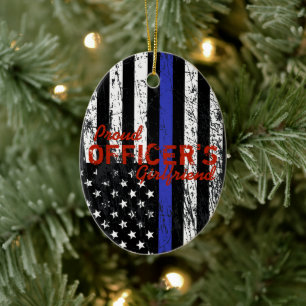 Die blaue Linie des Freundes Thin Blue Line des Pr Keramik Ornament