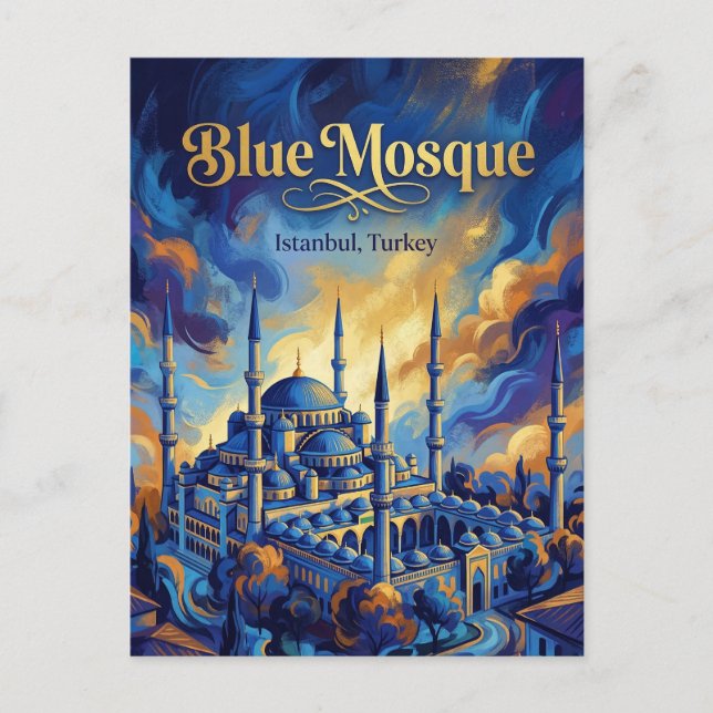 Die Blaue Moschee, Istanbul, Marmara Postkarte (Vorderseite)