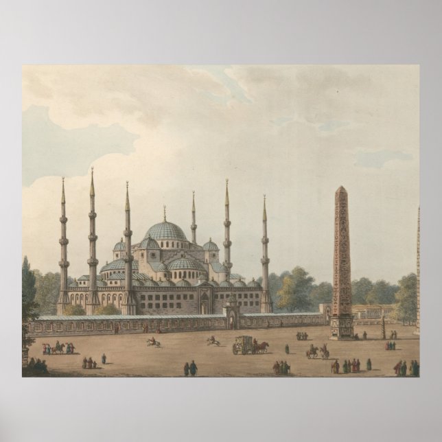 Die Blaue Moschee von Sultan Ahmed, Istanbul, Türk Poster (Vorne)