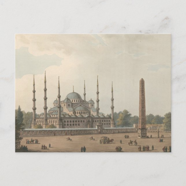 Die Blaue Moschee von Sultan Ahmed, Istanbul, Türk Postkarte (Vorderseite)