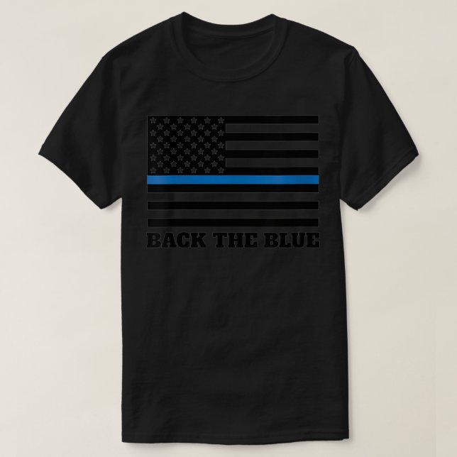 Die blaue Polizeiunterstützung wird durch die blau T-Shirt (Design vorne)
