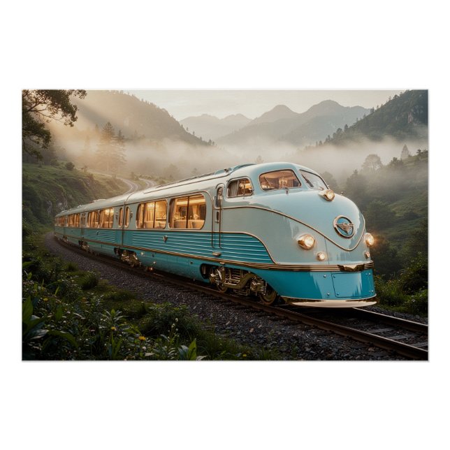 Die blaue Samt Eisenbahn Poster (Vorderseite)