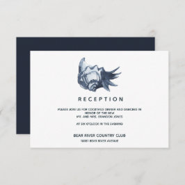 Die blaue Seashell | Hochzeitsempfang Einladung