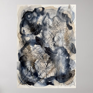 Die Blaue Stein-Veil-Spiritual-Wandkunst Poster